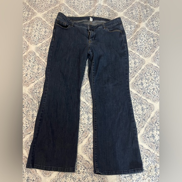 Old Navy Denim - Old Navy Dark Blue Flare Jeans